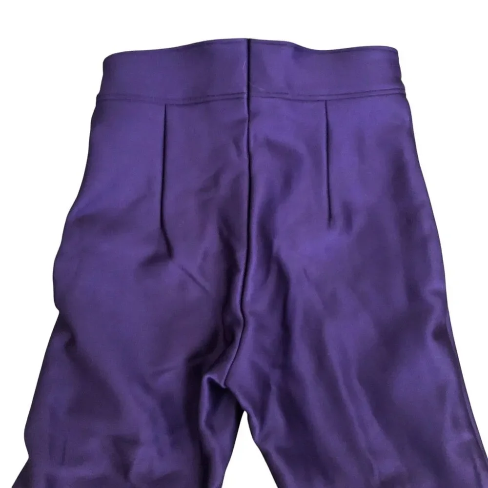 Schoeller Nils Classic Purple High Waist Fleece‎ Lined Stirrup Ski Pants Sz 10R - Picture 8 of 15